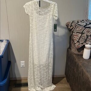 Wild Fable White Lace Maxi Dress